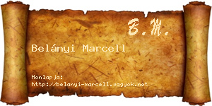 Belányi Marcell névjegykártya